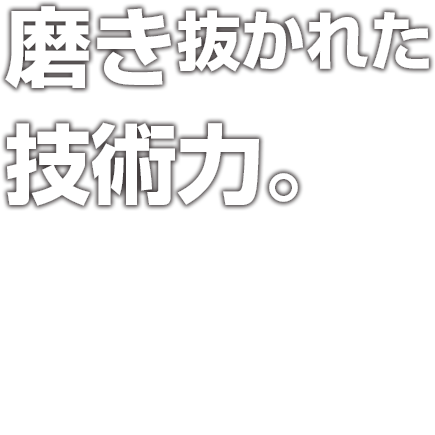 磨き抜かれた技術力